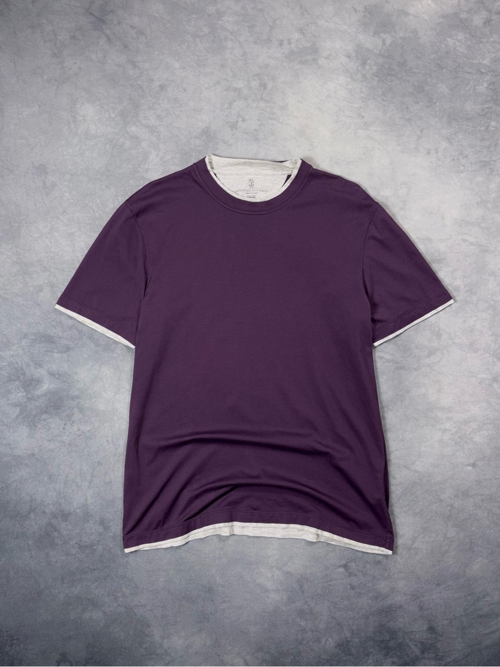 BRUNELLO CUCINELLI Luxury Casual Formal Layered Purple Vintage Shirt RRP1000$+